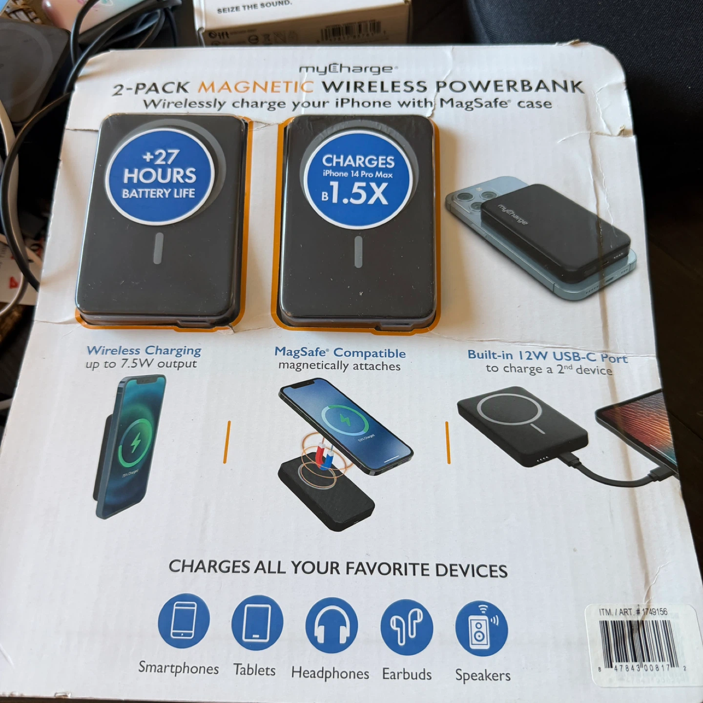 myCharge 2-Pack Magnetic Wireless Powerbank