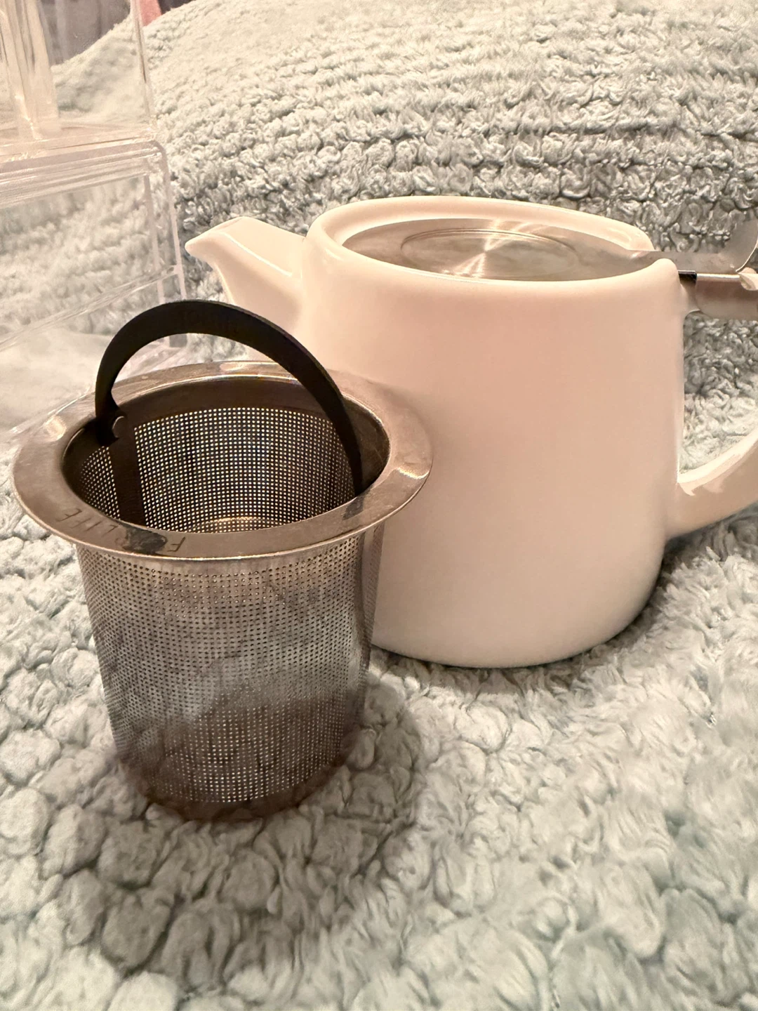 FORLIFE white stump 18oz Teapot with stainless steel Infuser 🥕 - photo 4