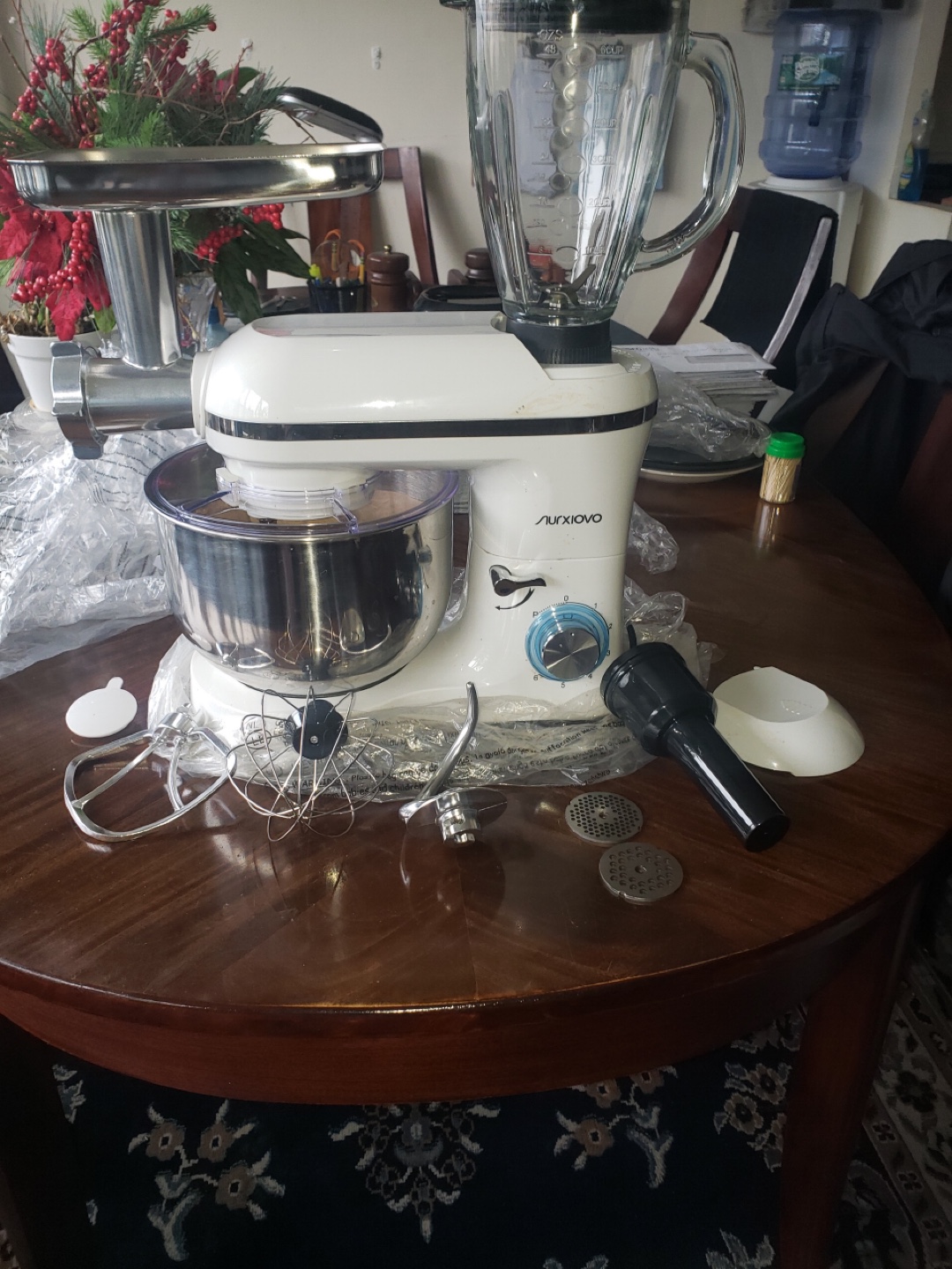 AUXIOVO Stand Mixer with Blender and Meat Grinder - White - photo 5