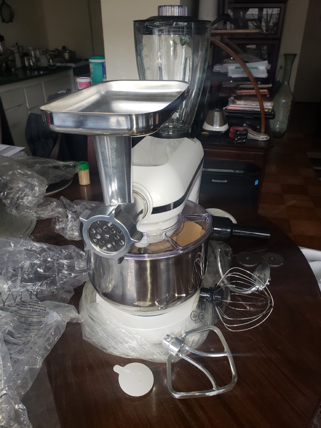 AUXIOVO Stand Mixer with Blender and Meat Grinder - White - photo 4