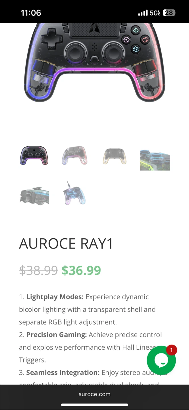 Auroce Ray1 Wireless Controller - photo 4