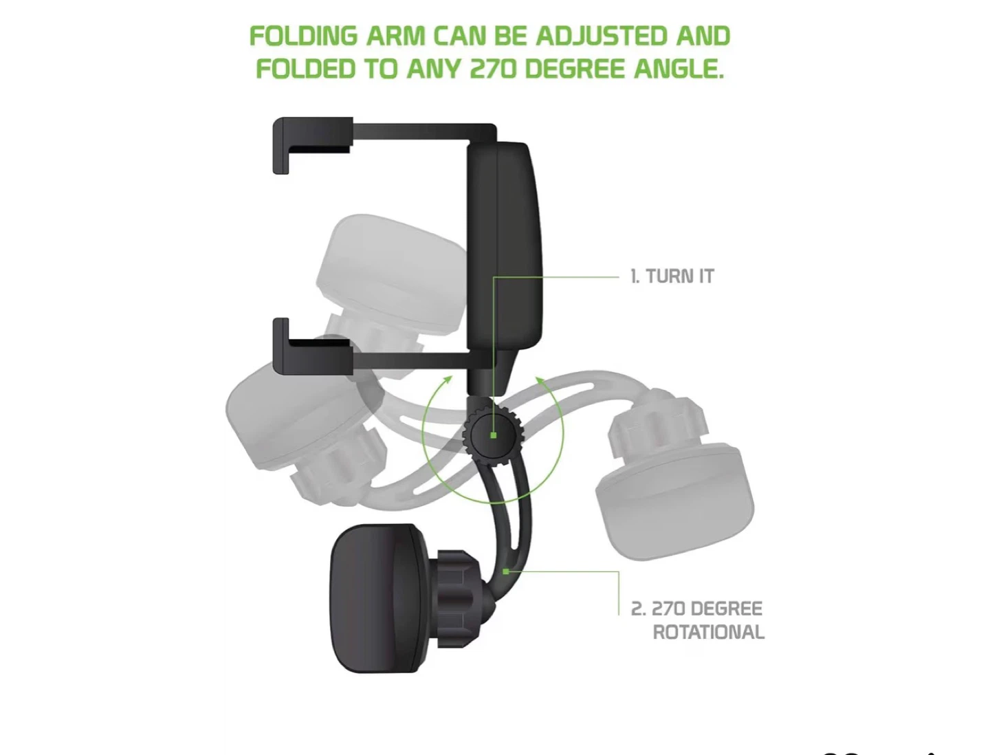 NIB Merkury Innovations Car Rearview Mirror Phone Mount Black - photo 3