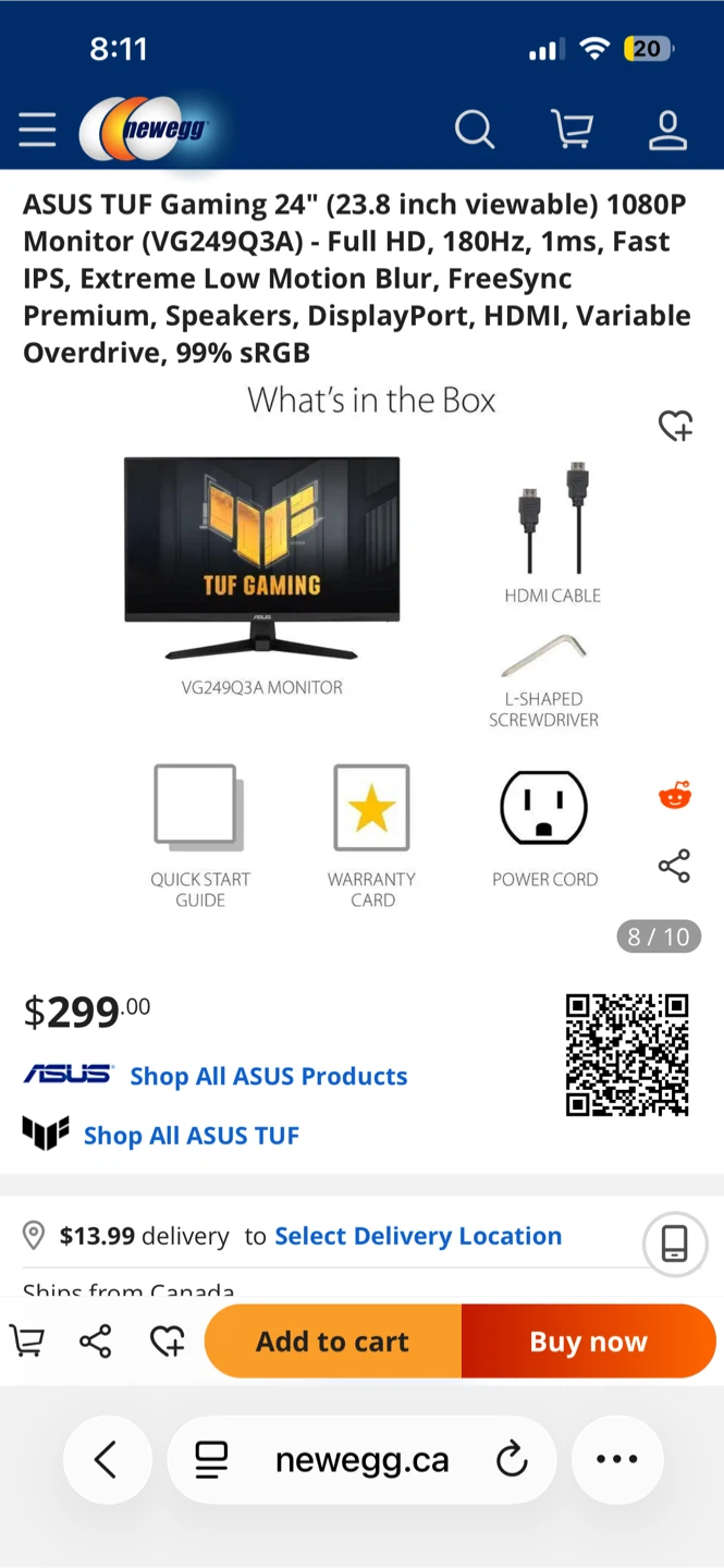 ASUS TUF Gaming 24.5” 180Hz Monitor – Brand New / Sealed - photo 4