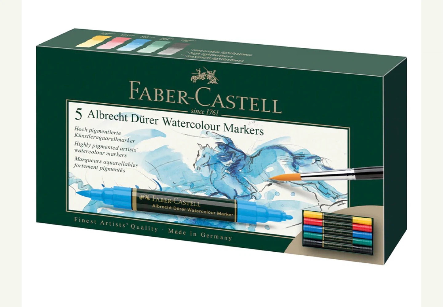 NIB Sealed Faber-Castell Watercolour Markers - Set of 5