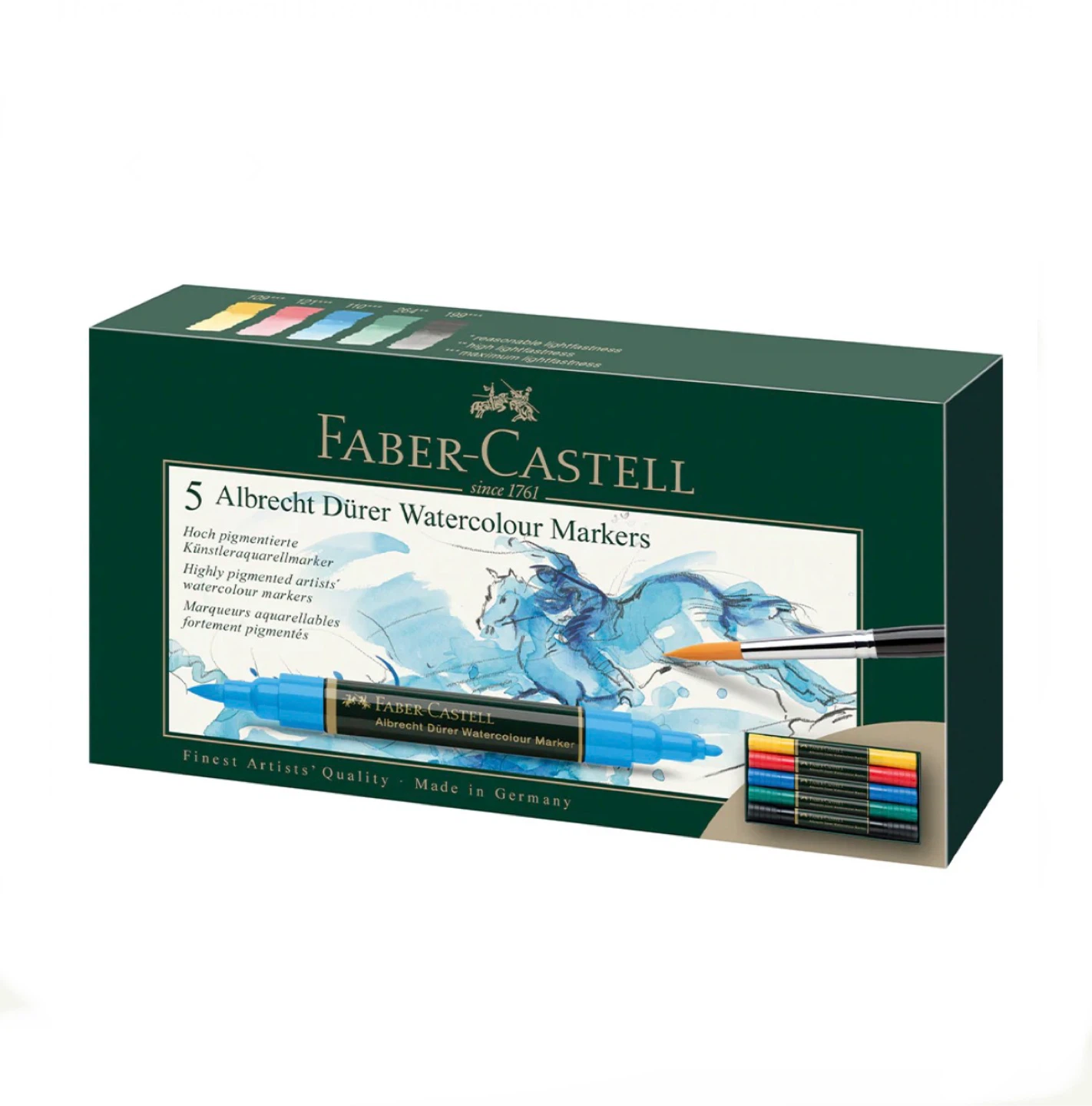 NIB Sealed Faber-Castell Watercolour Markers - Set of 5 - photo 2