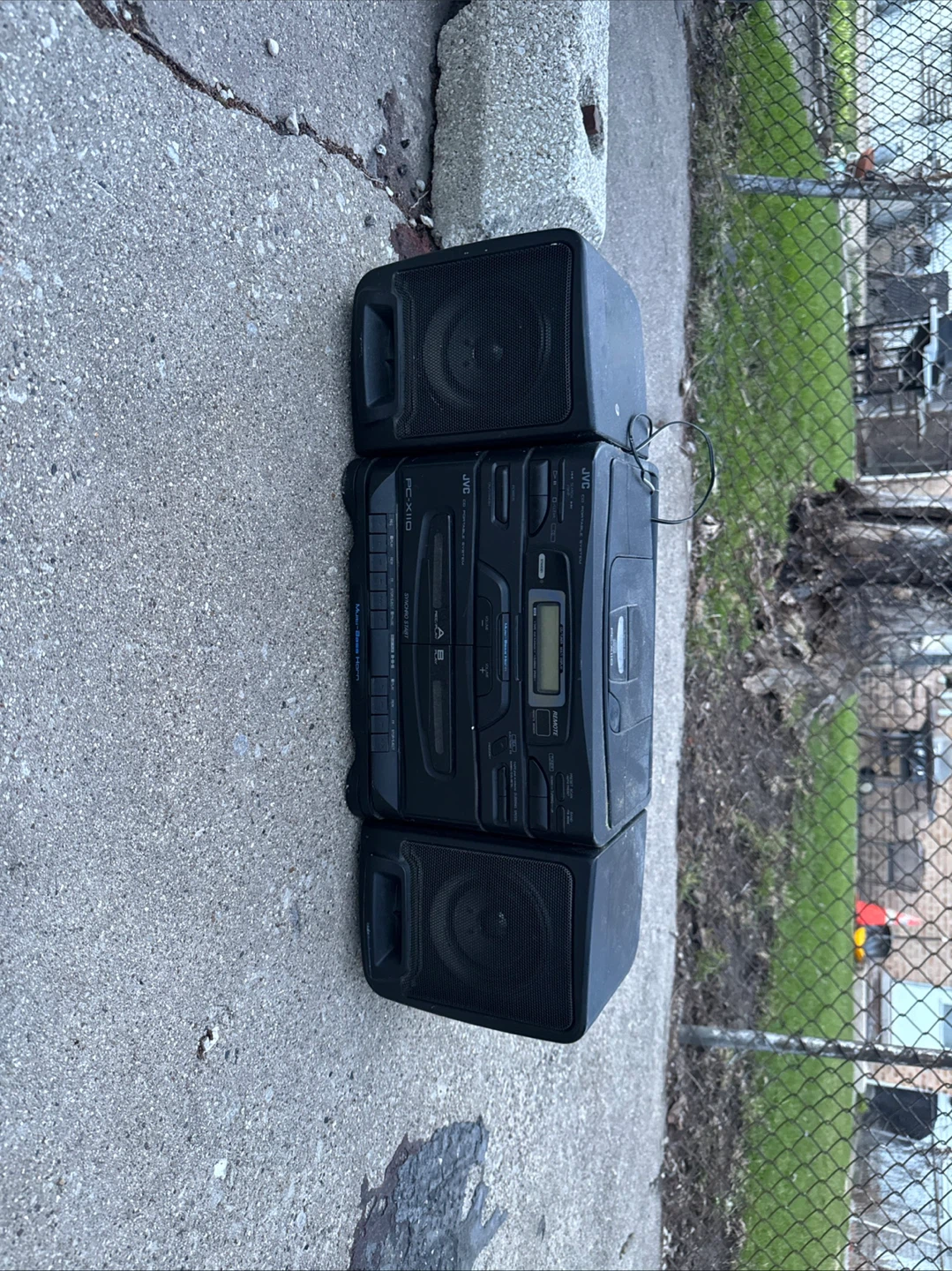 JVC PC-X10 Boombox Cassette Player CD Player Radio Speakers