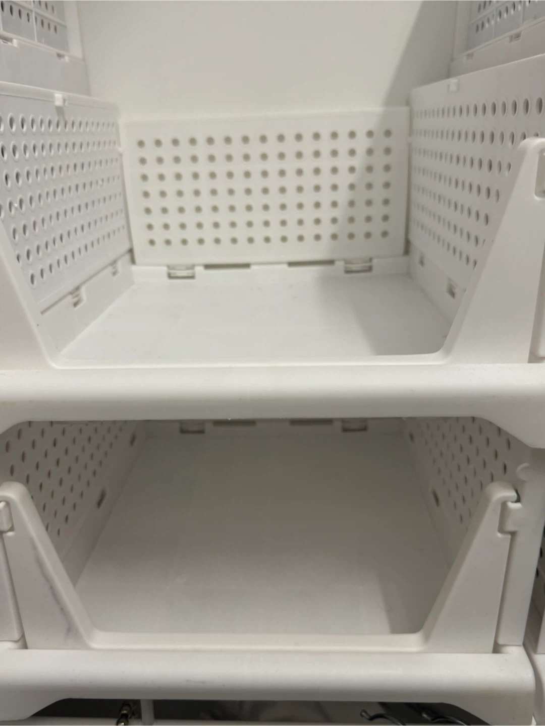 White Stackable Storage Bins (Set of 9)