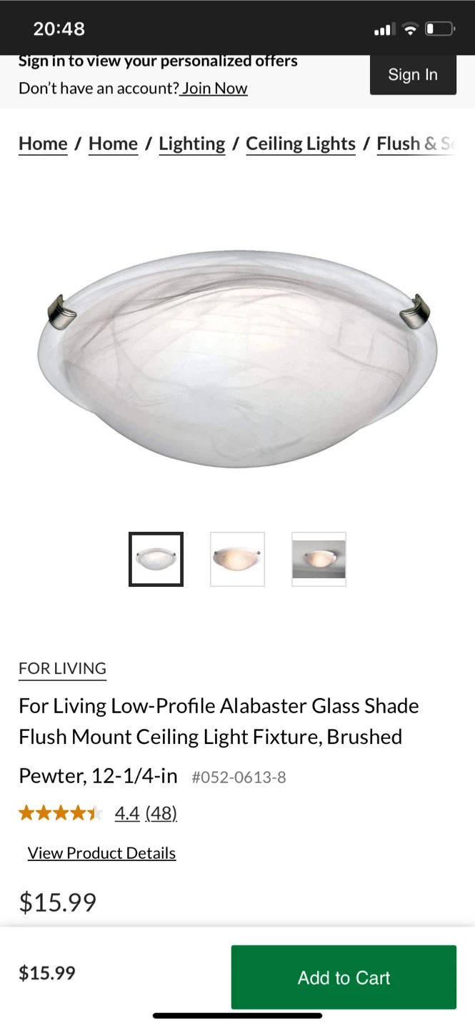 7x For Living 12” Flush Mount Ceiling Lights - photo 2