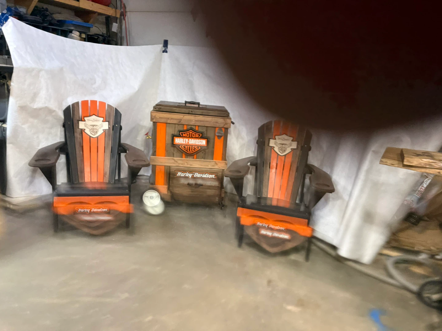 Harley-Davidson Adirondack Chairs and Cooler - photo 4