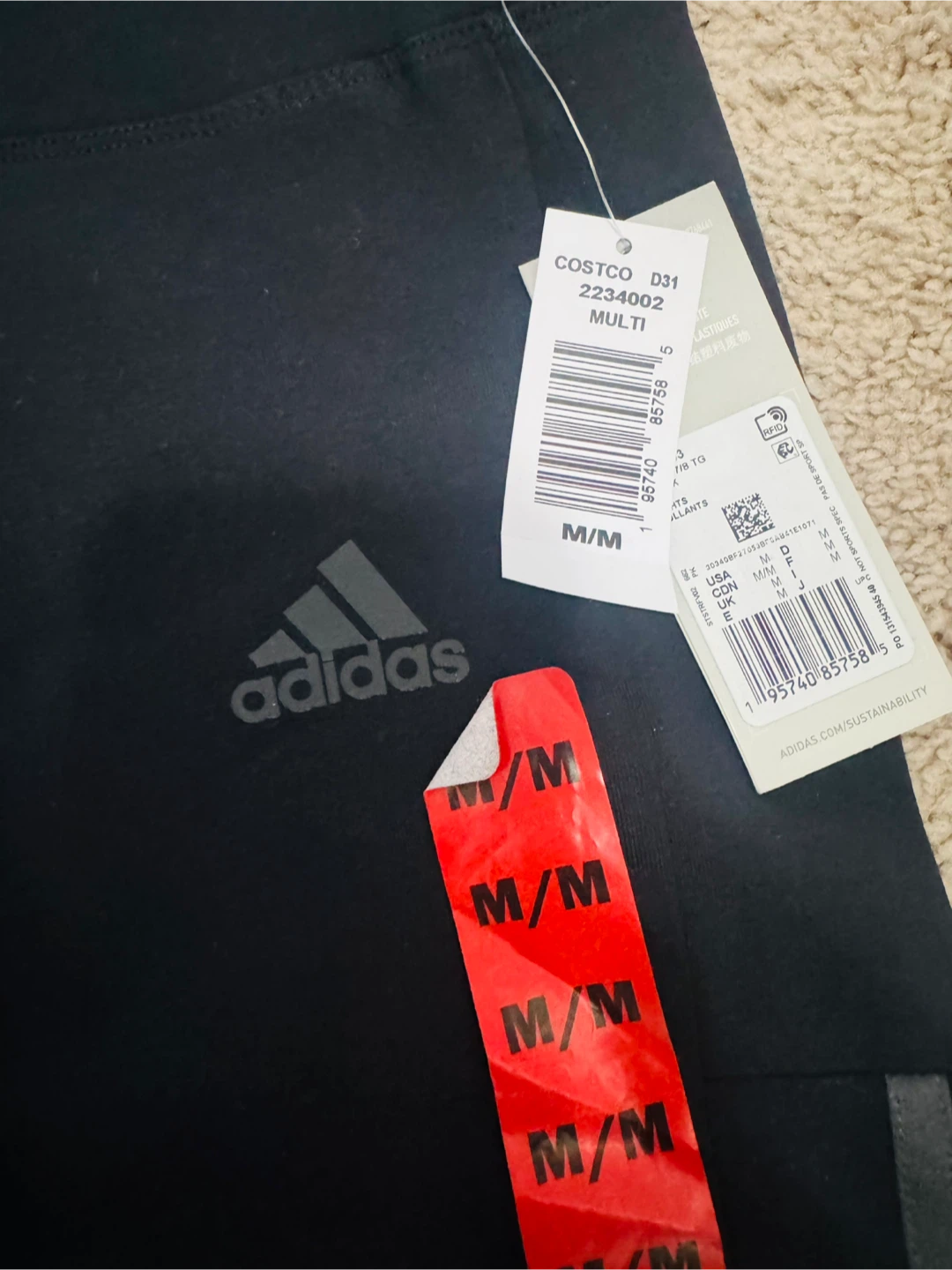 Adidas Women's Black Athletic Leggings Size M - photo 2