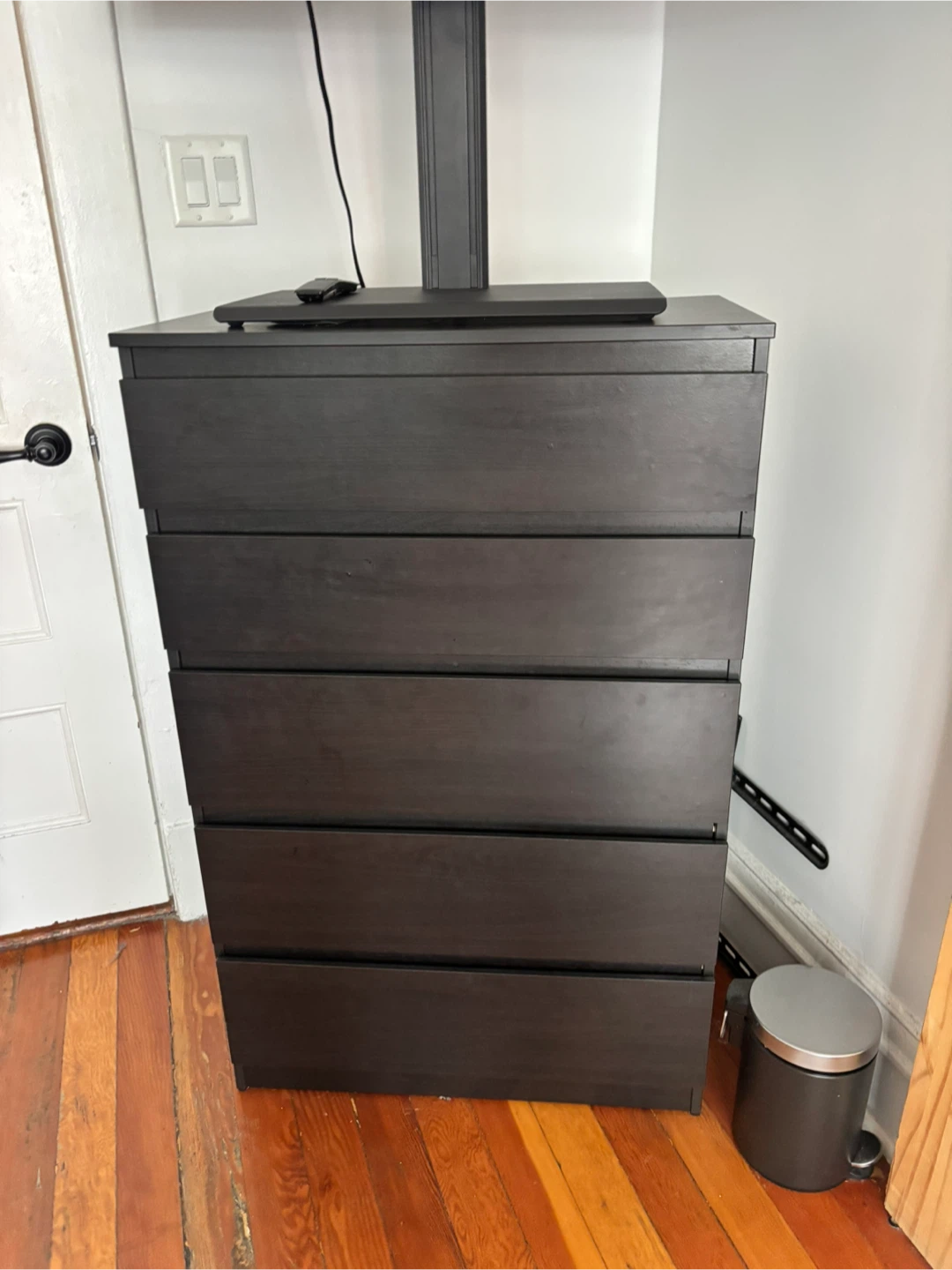Dark Brown 5-Drawer Dresser - photo 2