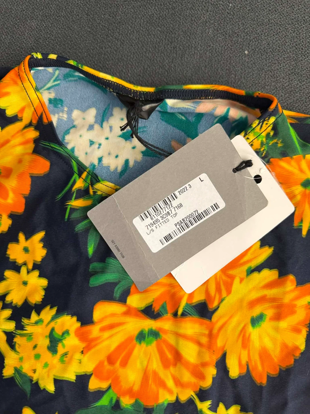 Balenciaga Floral Long Sleeve Fitted Top - photo 2