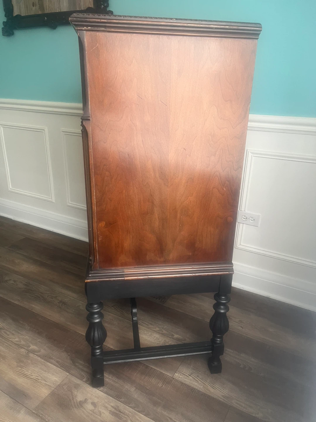 Antique Wooden Radio Cabinet - photo 3