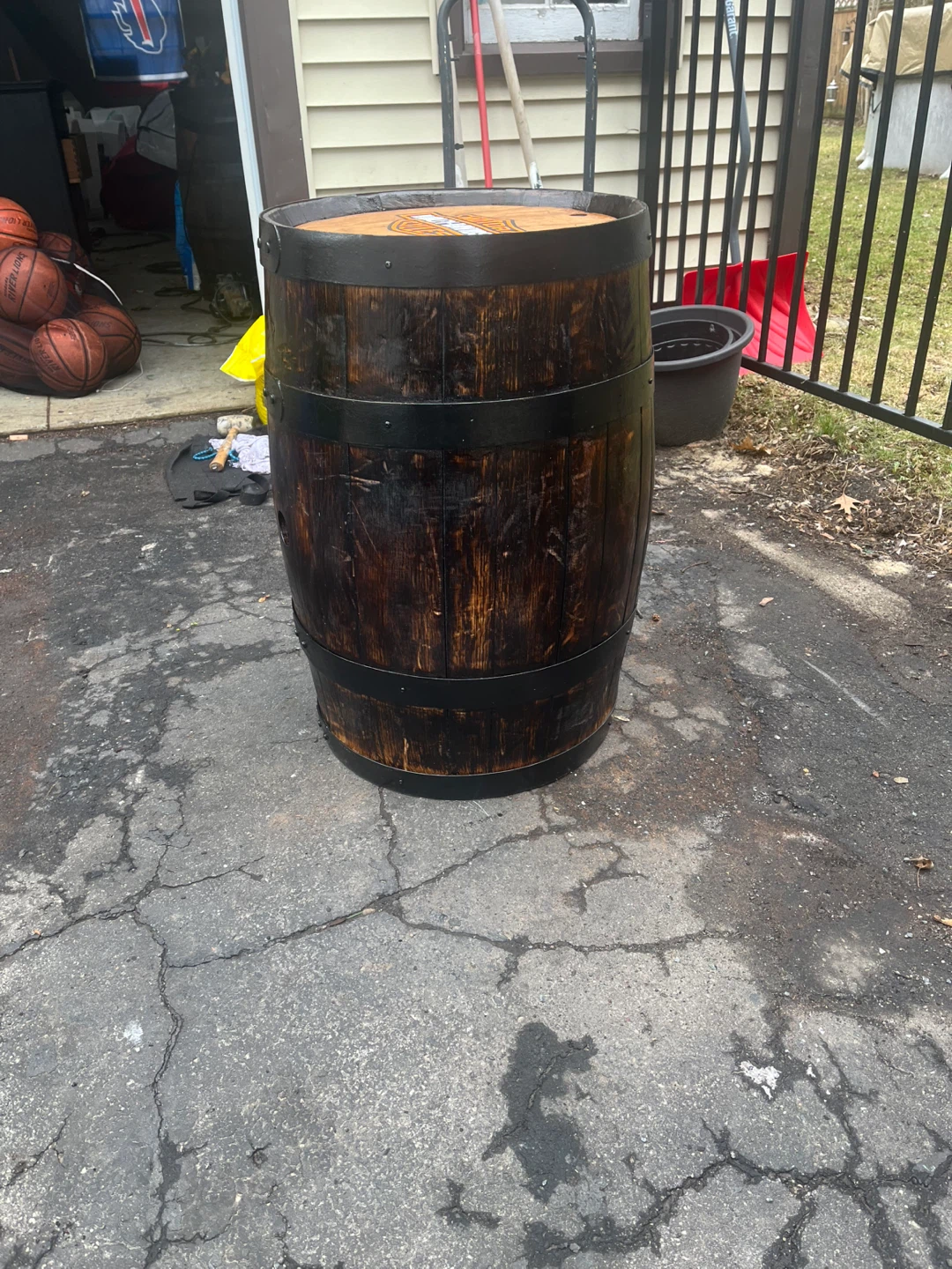 Harley-Davidson Wooden Barrel Decor - photo 5