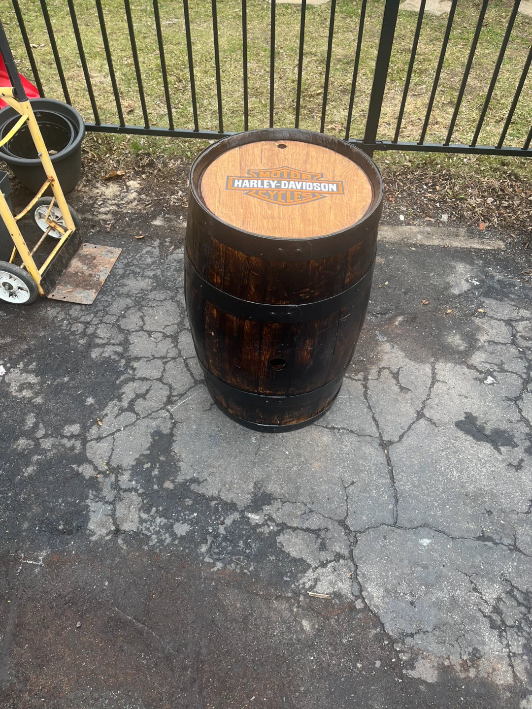Harley-Davidson Wooden Barrel Decor - photo 2