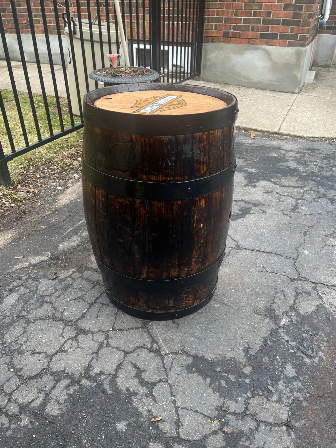 Harley-Davidson Wooden Barrel Decor - photo 4