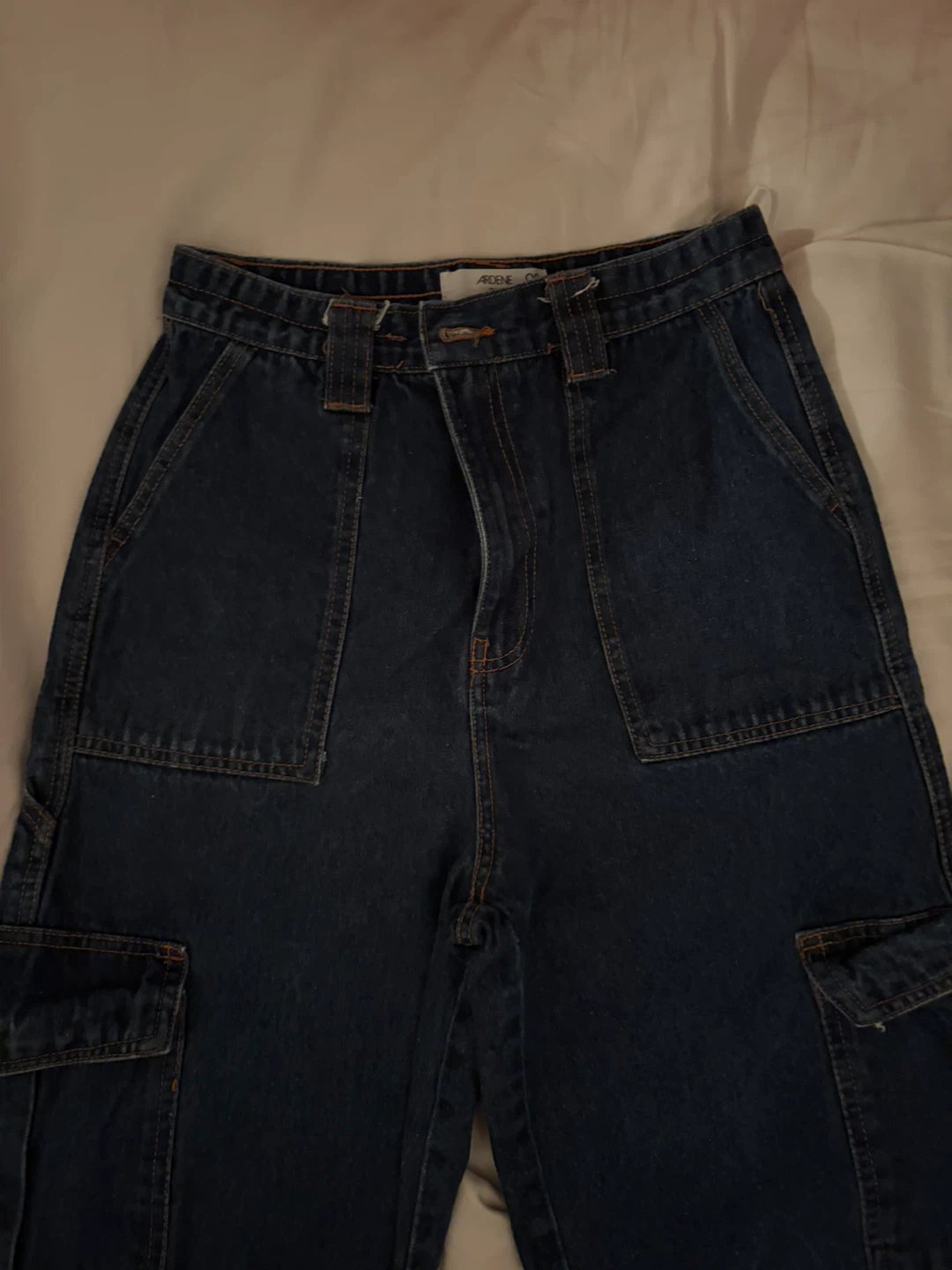 Ardene Dark Wash Cargo Jeans