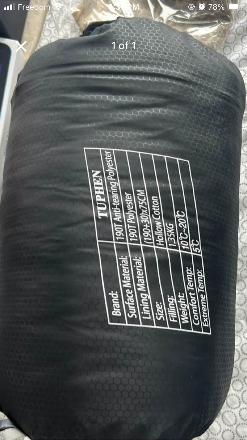 Tuphen 190T Anti-Tearing Polyester Sleeping Bag