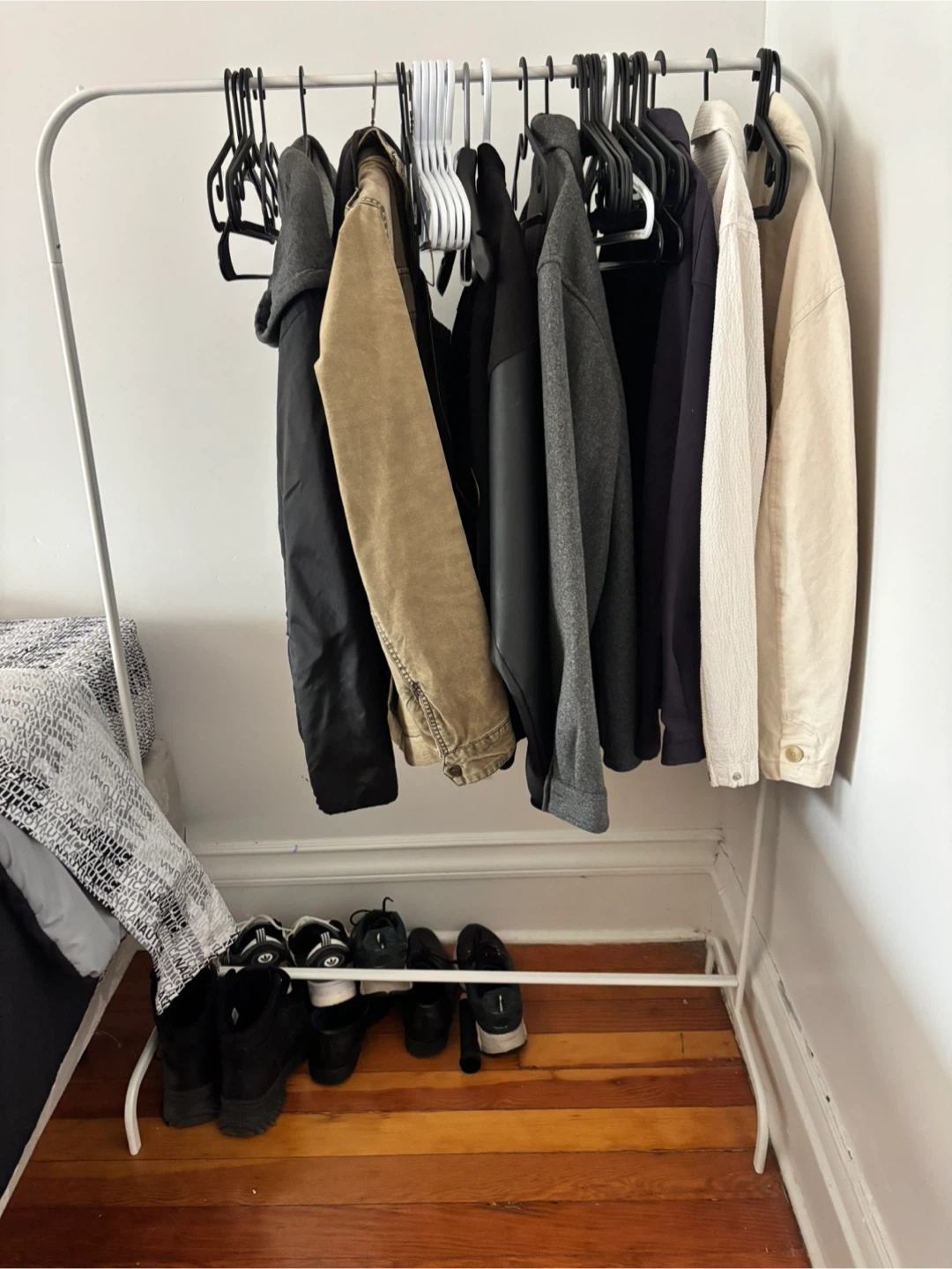 White Metal Garment Rack