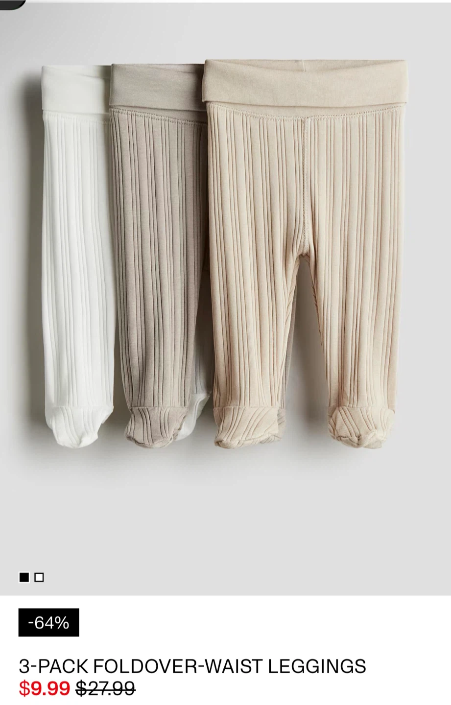 Baby Leggings - Size 3 Months (3-Pack)