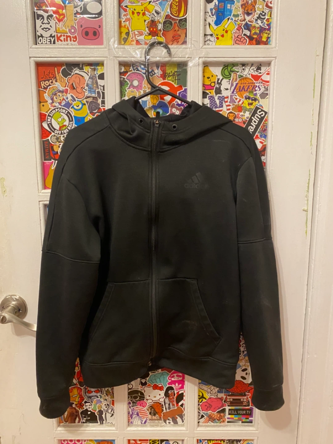 Adidas Black Zip-Up Hoodie