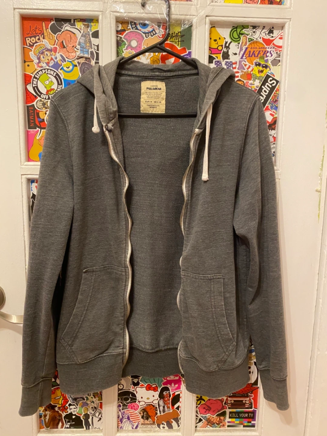 Pull & Bear Grey Zip-Up Hoodie