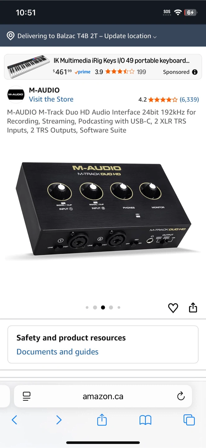 🥕 M-AUDIO M-Track Duo HD Audio Interface - photo 3