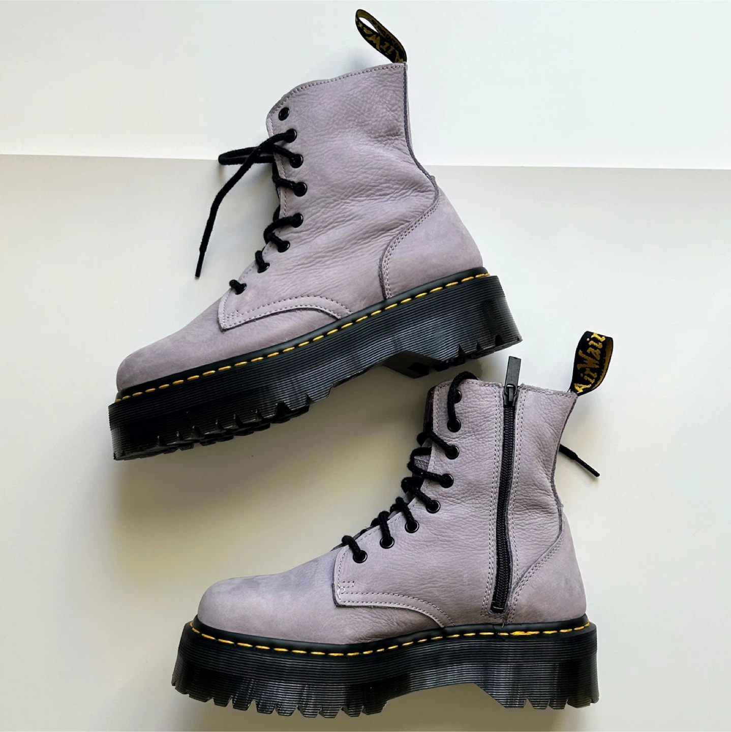 Dr. Martens Lavender Jadon III Pisa Leather Platform Boots - photo 2