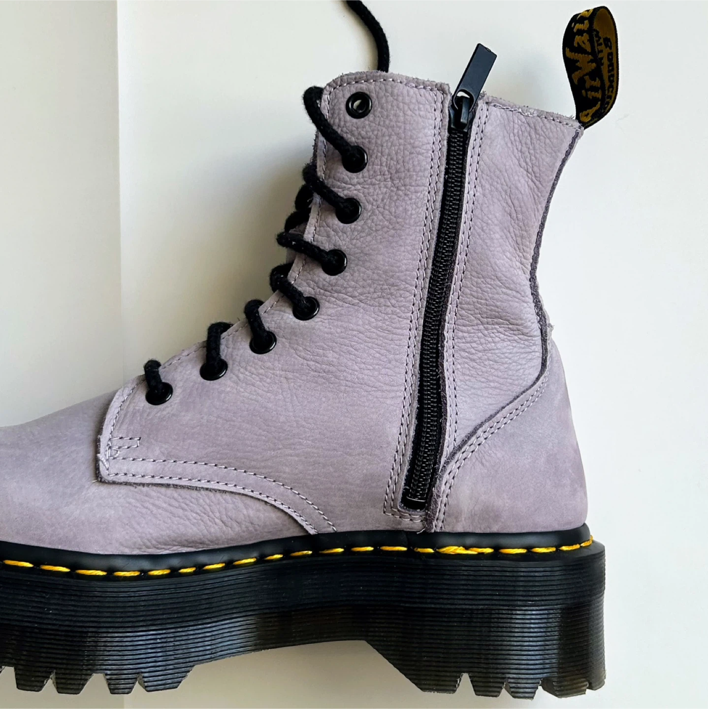 Dr. Martens Lavender Jadon III Pisa Leather Platform Boots - photo 5