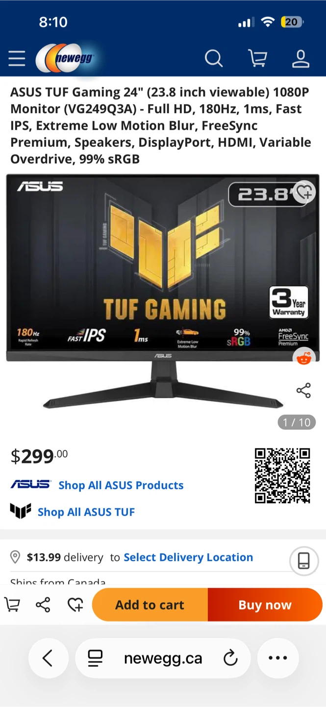 ASUS TUF Gaming 24.5” 180Hz Monitor – Brand New / Sealed - photo 2