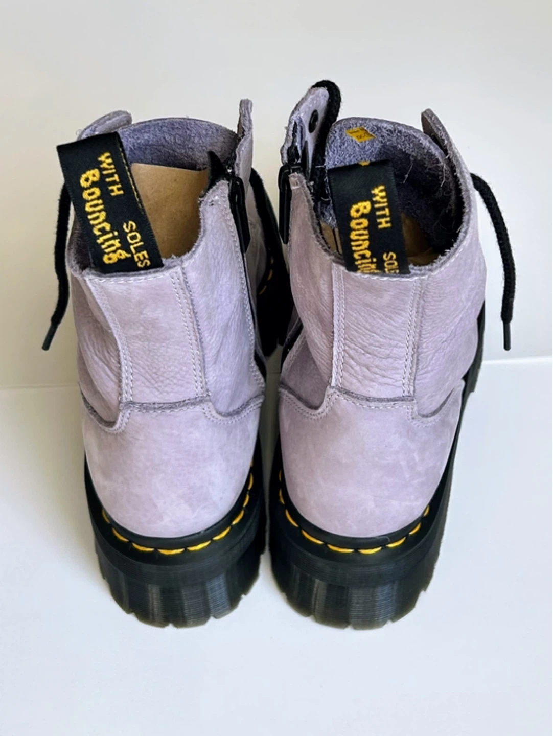 Dr. Martens Lavender Jadon III Pisa Leather Platform Boots - photo 4