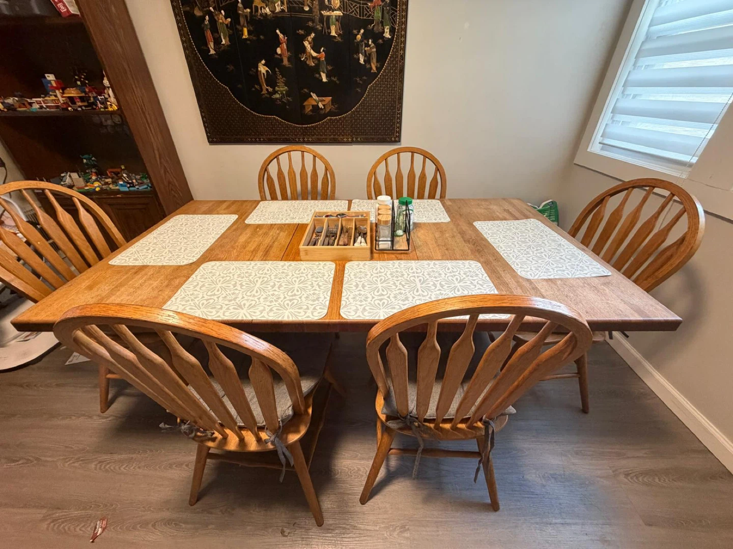 Wooden Dining Table and Chairs Set