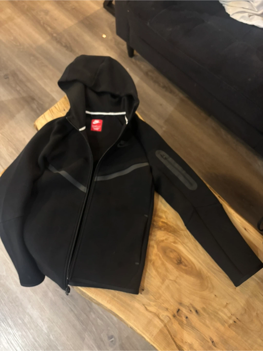 Nike Tech Fleece Hoodie Jacket Black Full Zip - photo 2