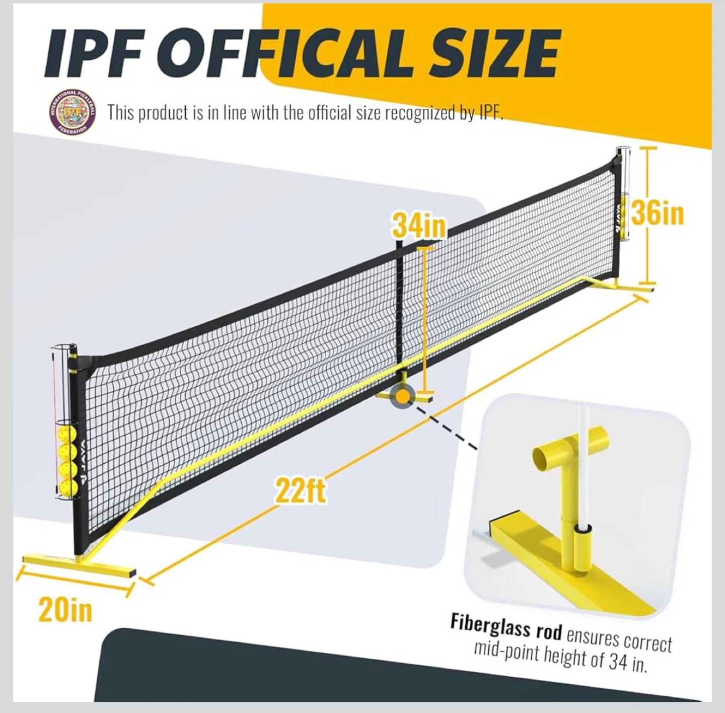 Jaya Pickleball Net System with Carrying Bag - photo 3