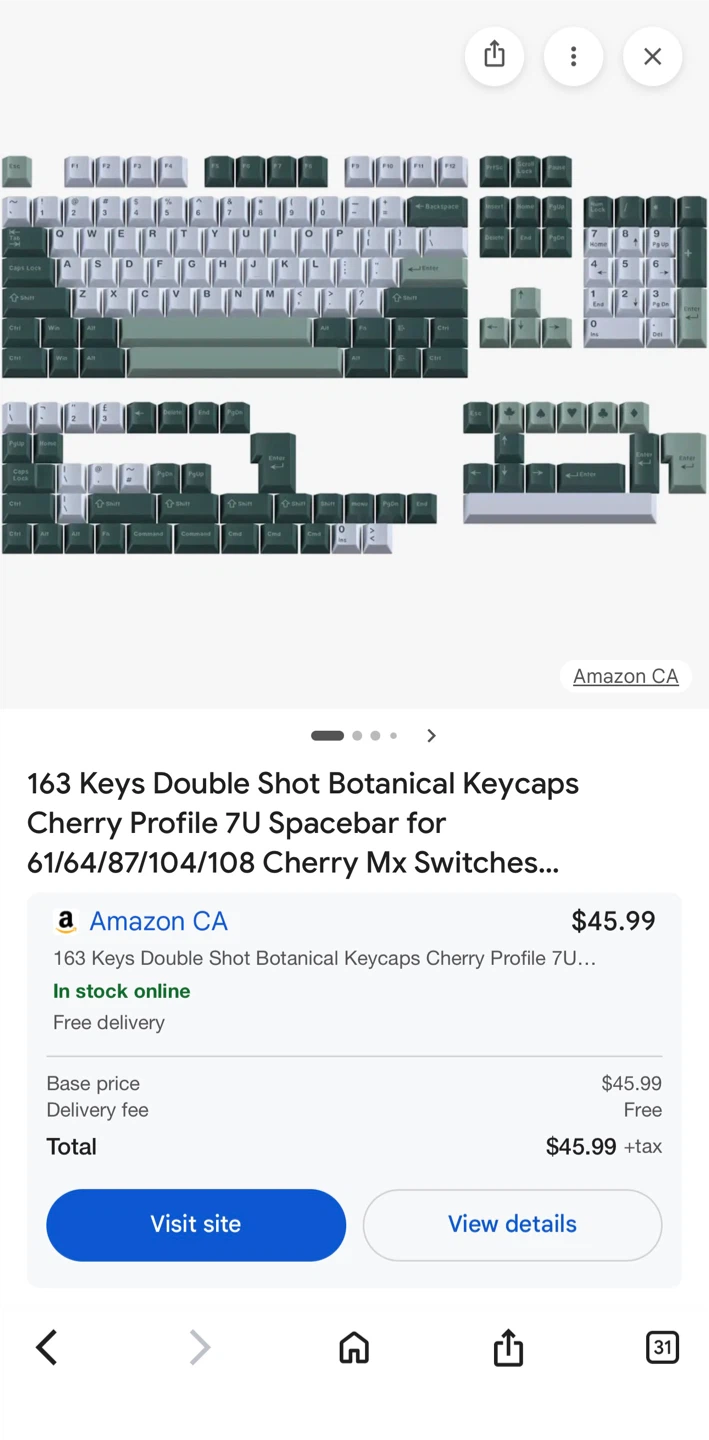 SAOPAO Botanical Keycaps Cherry Profile Double shot