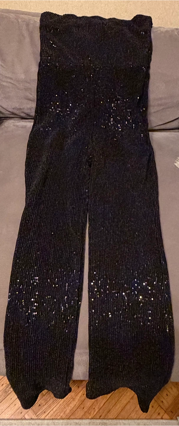Black Sequin Jumpsuit - photo 3