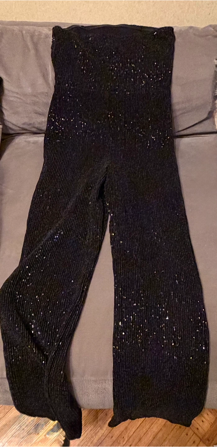 Black Sequin Jumpsuit - photo 2