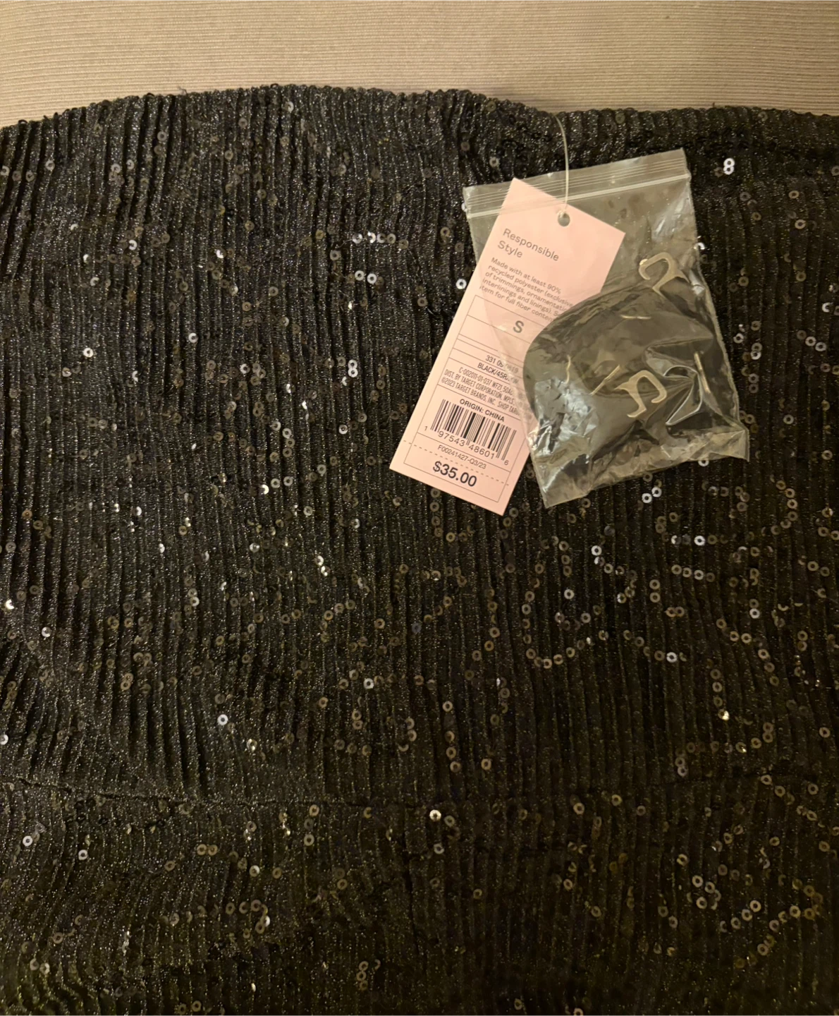 Black Sequin Jumpsuit - photo 5