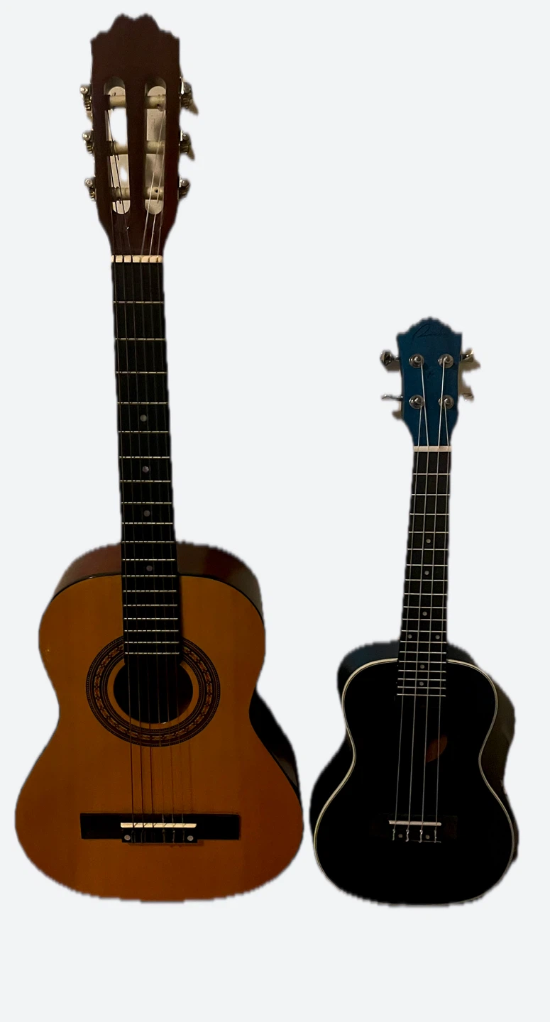 Acoustic Guitar and Ukulele Bundle
