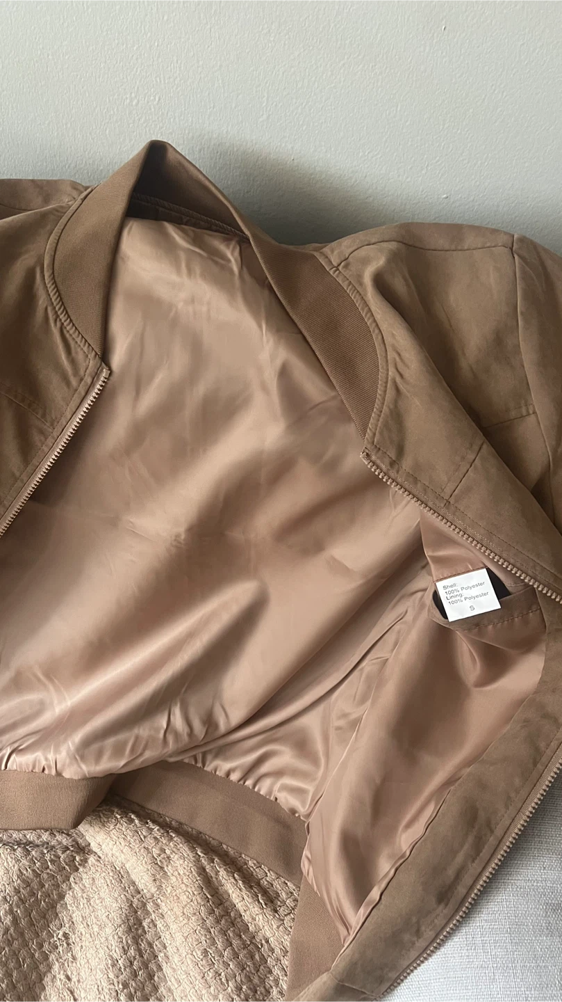 Men's Bomber Jacket - Light Brown - photo 2