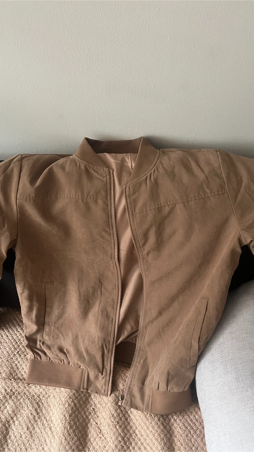 Men's Bomber Jacket - Light Brown - photo 3