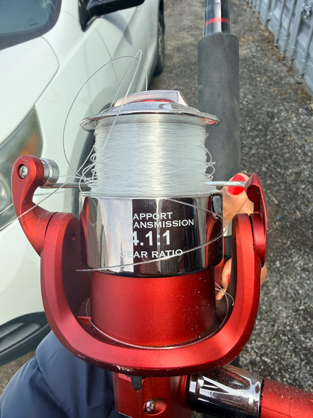 8' Fishing Rod & Red Spinning Reel Combo - photo 3