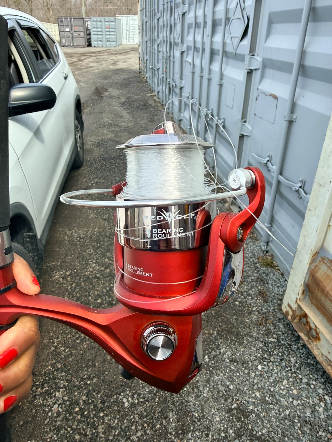 8' Fishing Rod & Red Spinning Reel Combo - photo 4