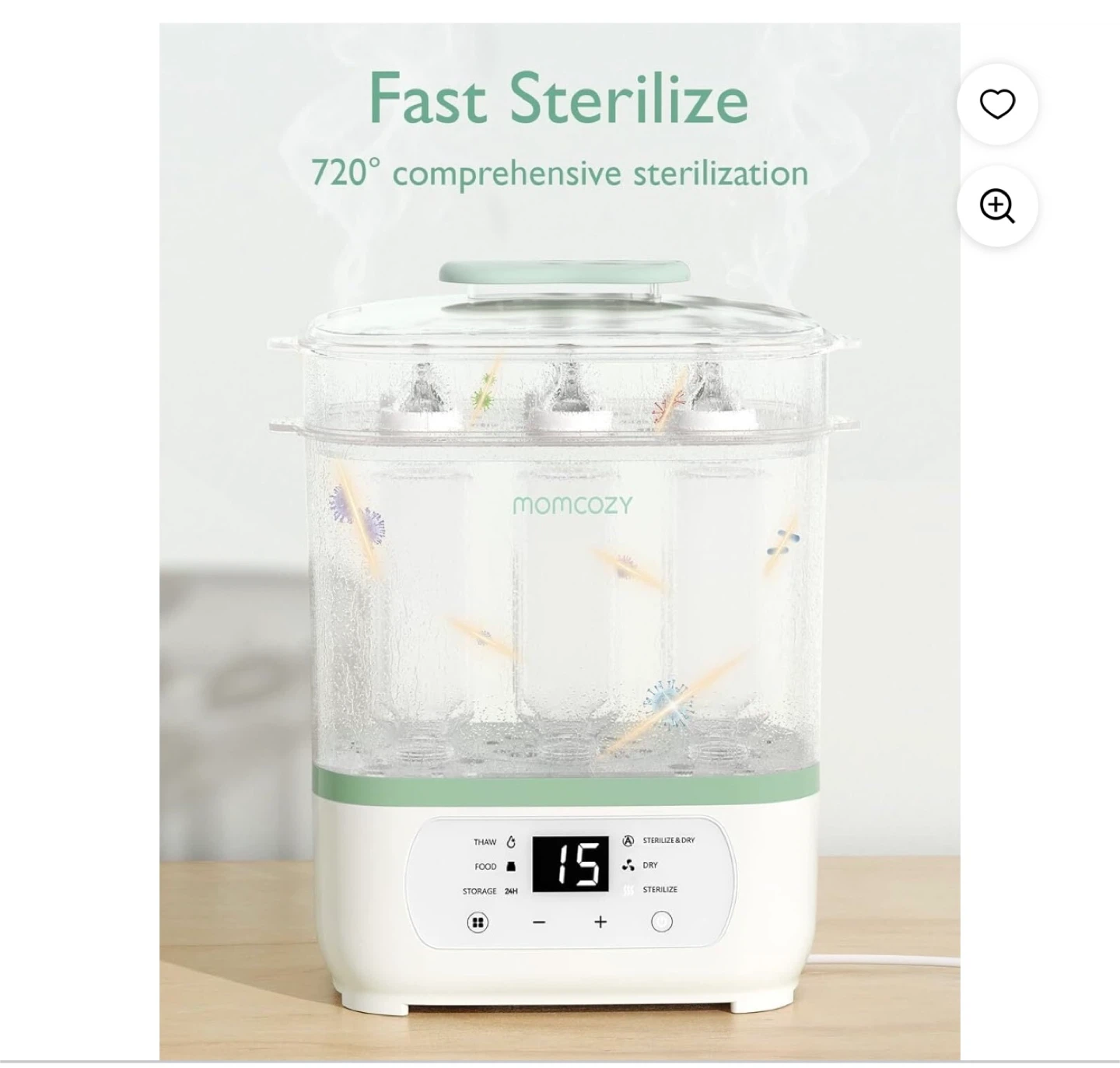 Momcozy Bottle Sterilizer Dryer BS02 - photo 2