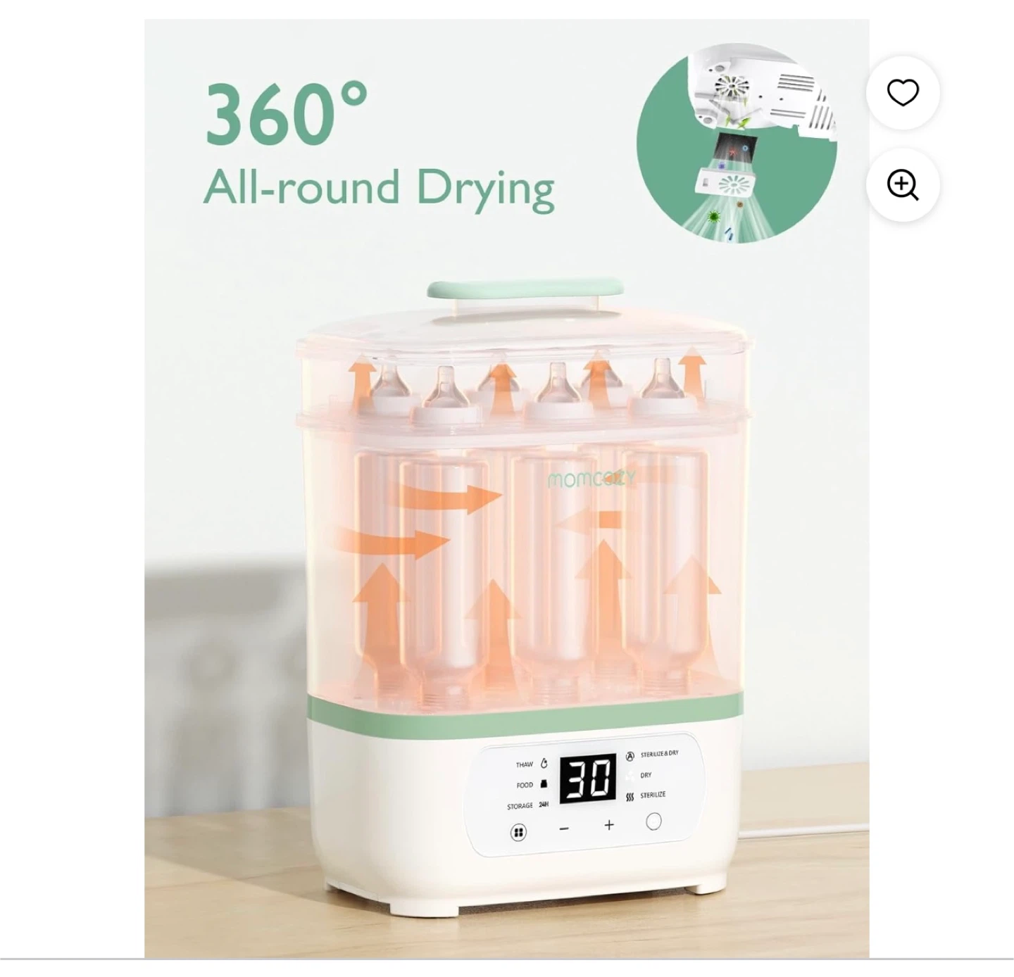 Momcozy Bottle Sterilizer Dryer BS02 - photo 3