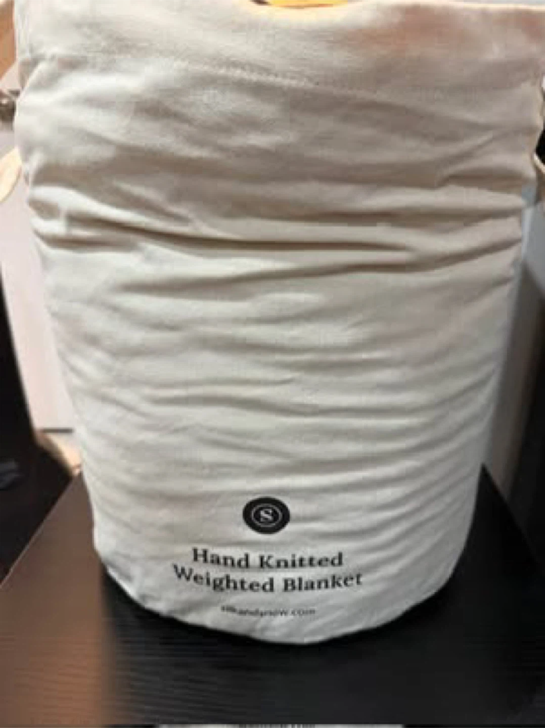 Silk & Snow Hand Knitted Weighted Blanket  - Chestnut