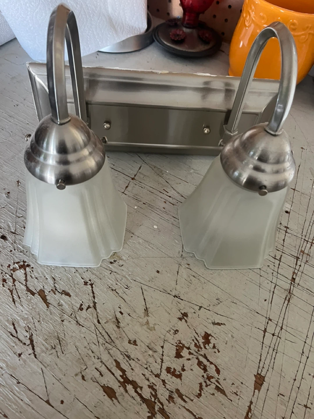 Brushed Nickel 2-Light Vanity Fixture