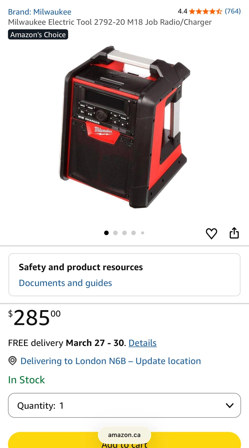 Milwaukee Jobsite Radio / Speaker