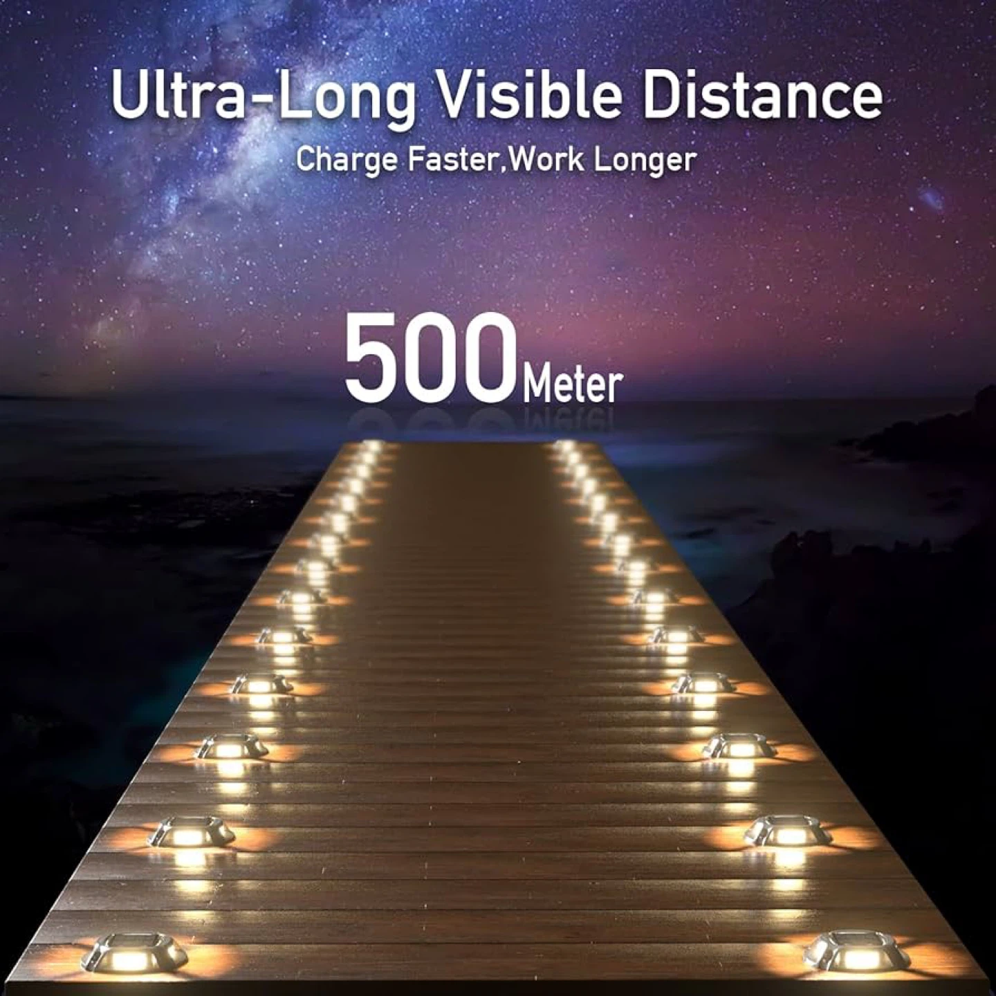 12 Pack Solar Deck Lights, 2 Colors in 1 Warm+Cool White - photo 5