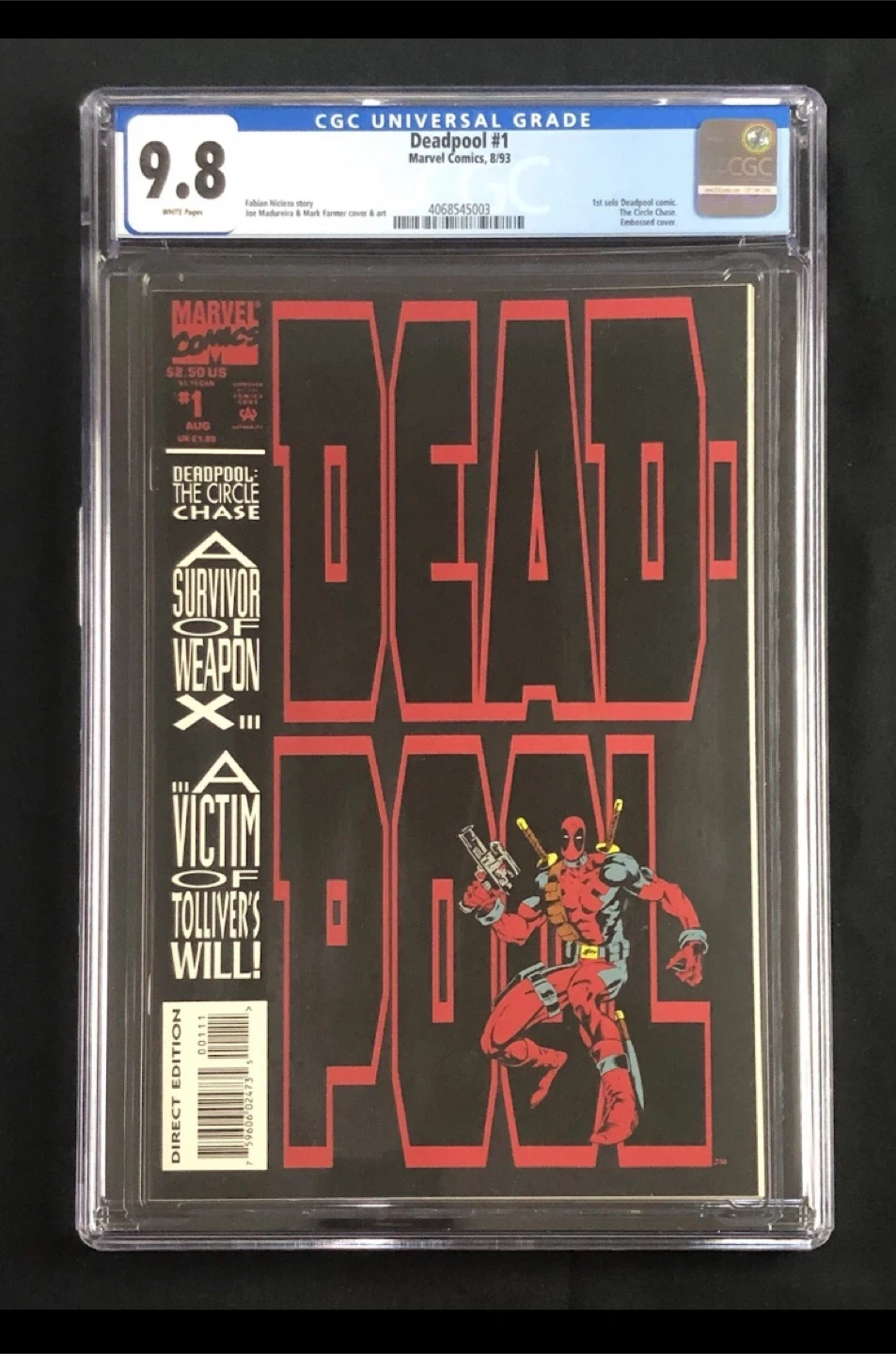 DEADPOOL #1 CGC 9.8 1st Solo Deadpool Comic KEY ISSUE